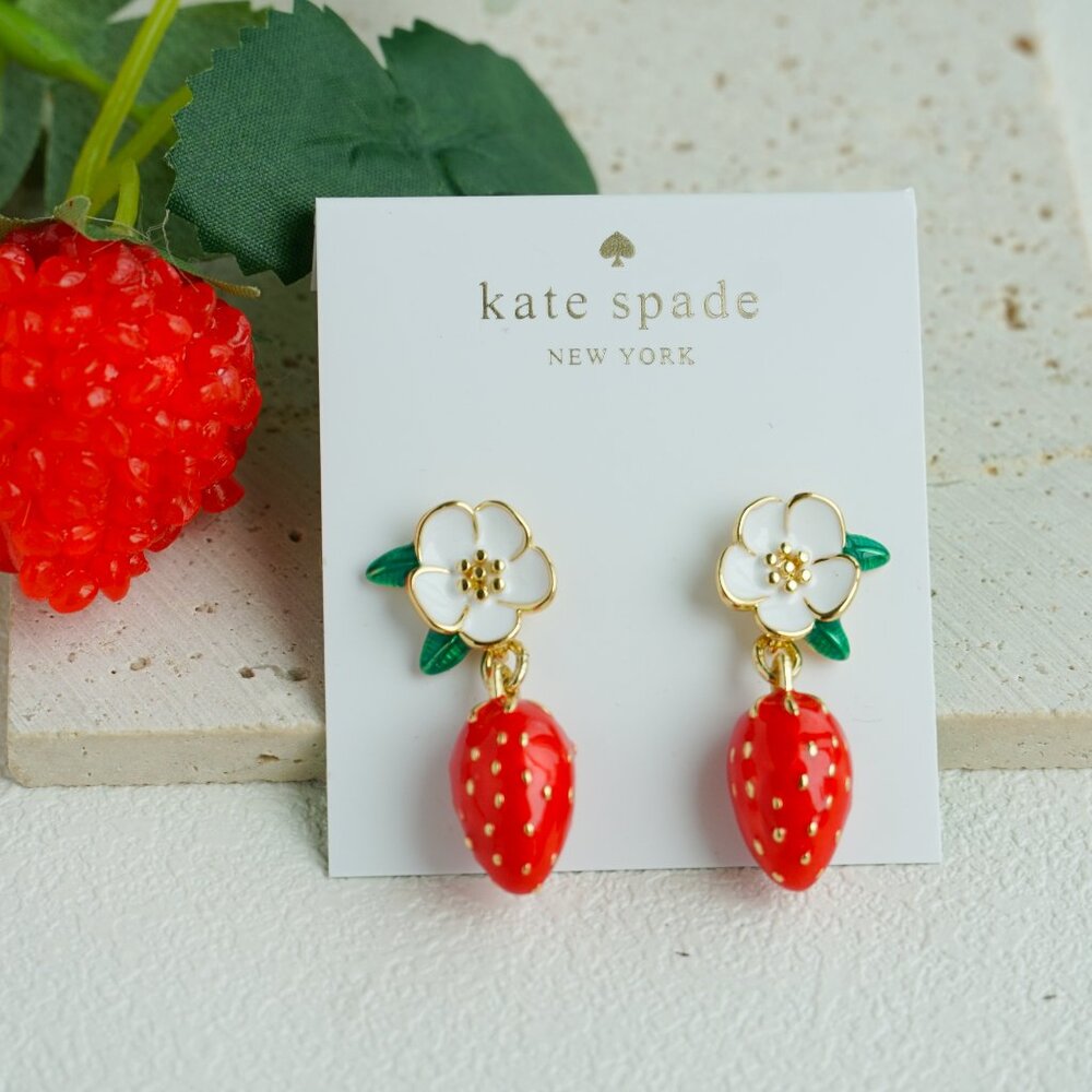 Kate Spade strawberry earrings